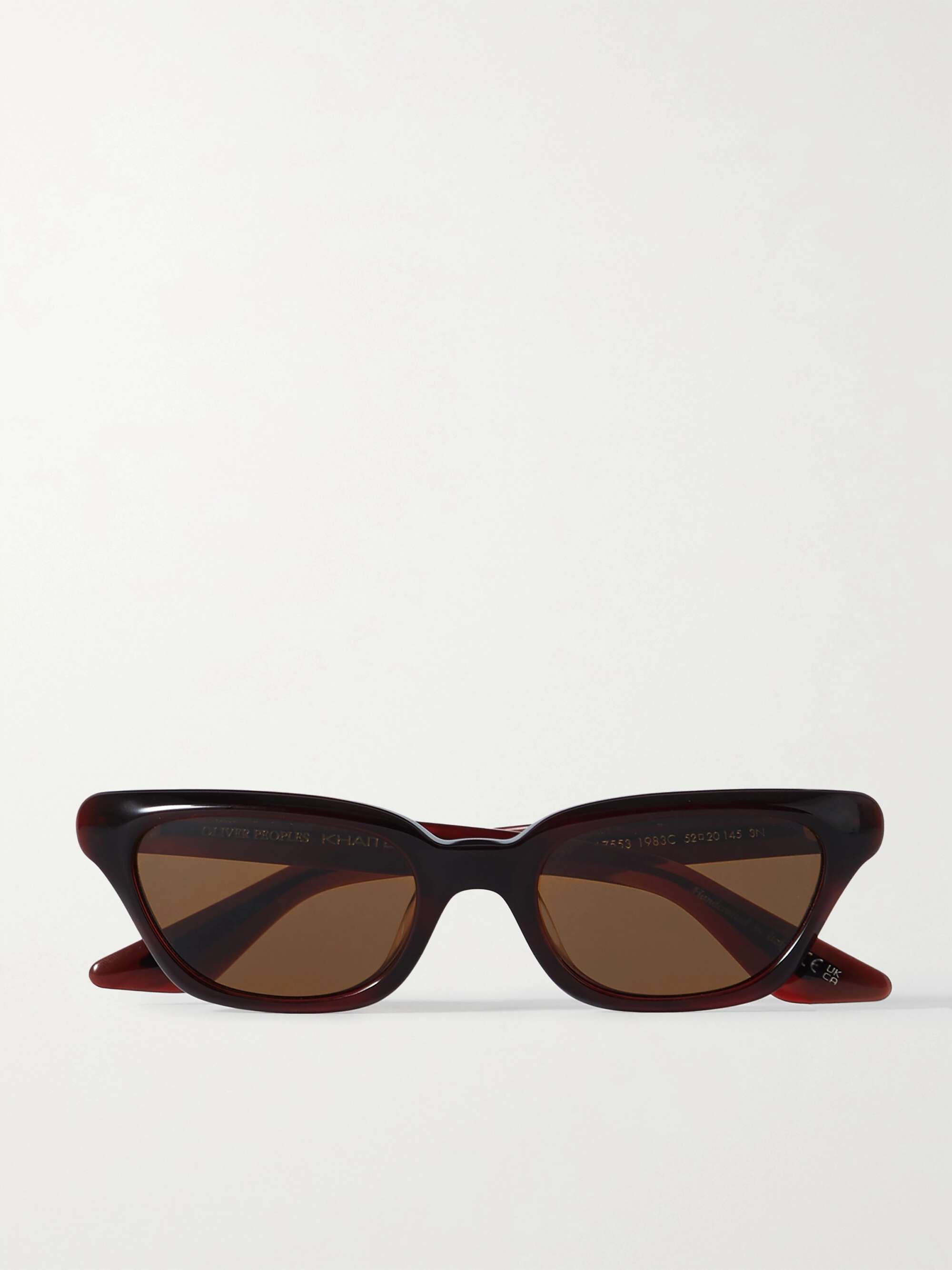 + Khaite 1983c Cat-Eye Acetate and Gold-Tone Sunglasses