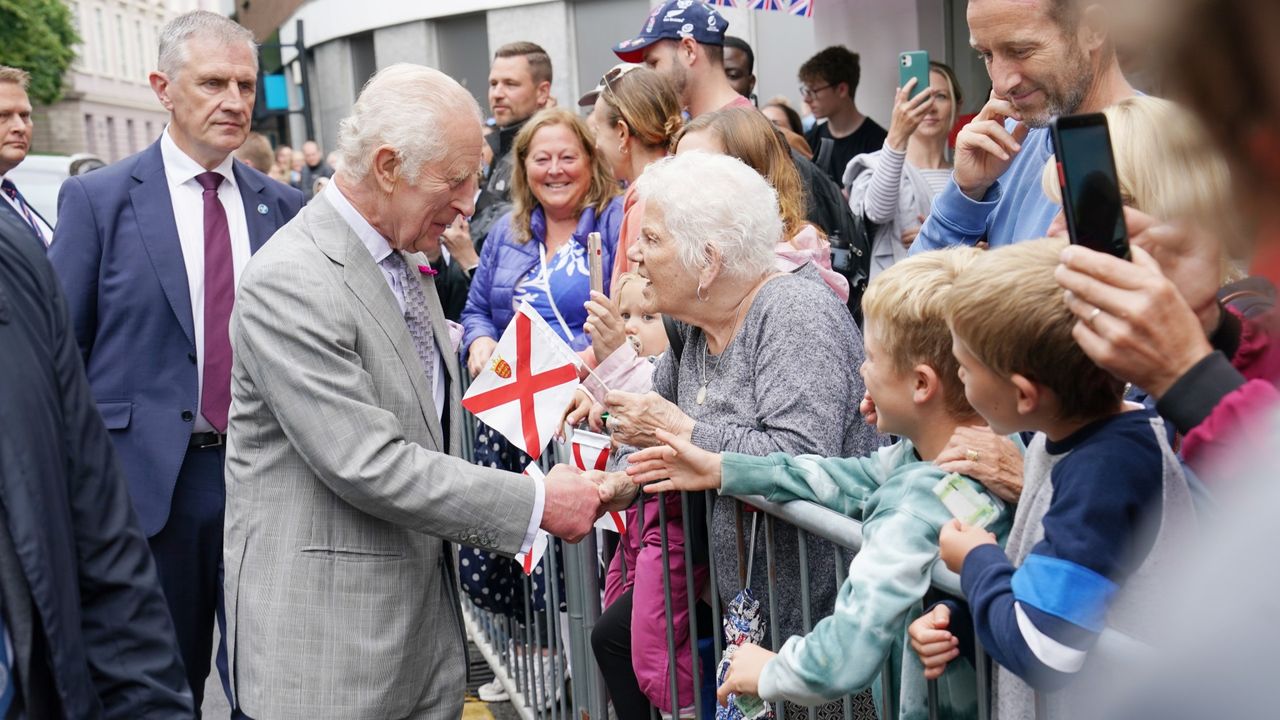 King Charles on a visit to the Channel Islands in July 2024