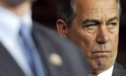 House Speaker John Boehner (R-Ohio) is losing the support of conservative congressmen in his budget battle, forcing him to choose between a compromise with Democrats and a government shutdown