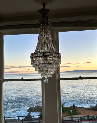 The view of Monterey Bay from the Breakers Room at Seven Gables Inn in Pacific Grove, California
