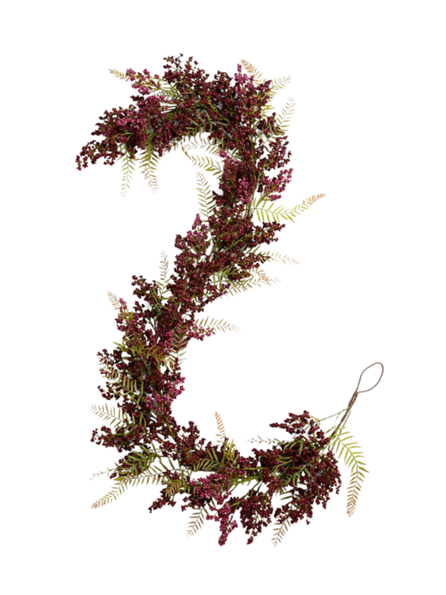 Faux Burgundy Chili Berry Garland 72"