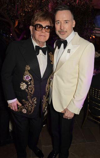 Sir Elton John with partner David Furnish who is producing the documentary.