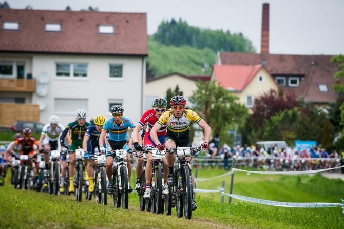 The start of the junior men's race in Albstadt