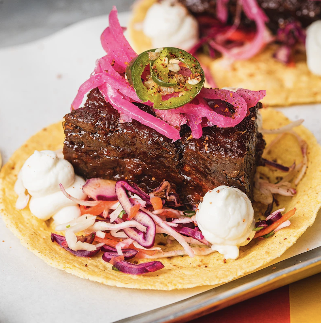 an image of one of the tacos at Club Mexicana