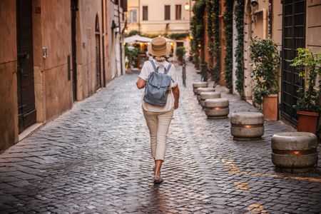 A woman in italy