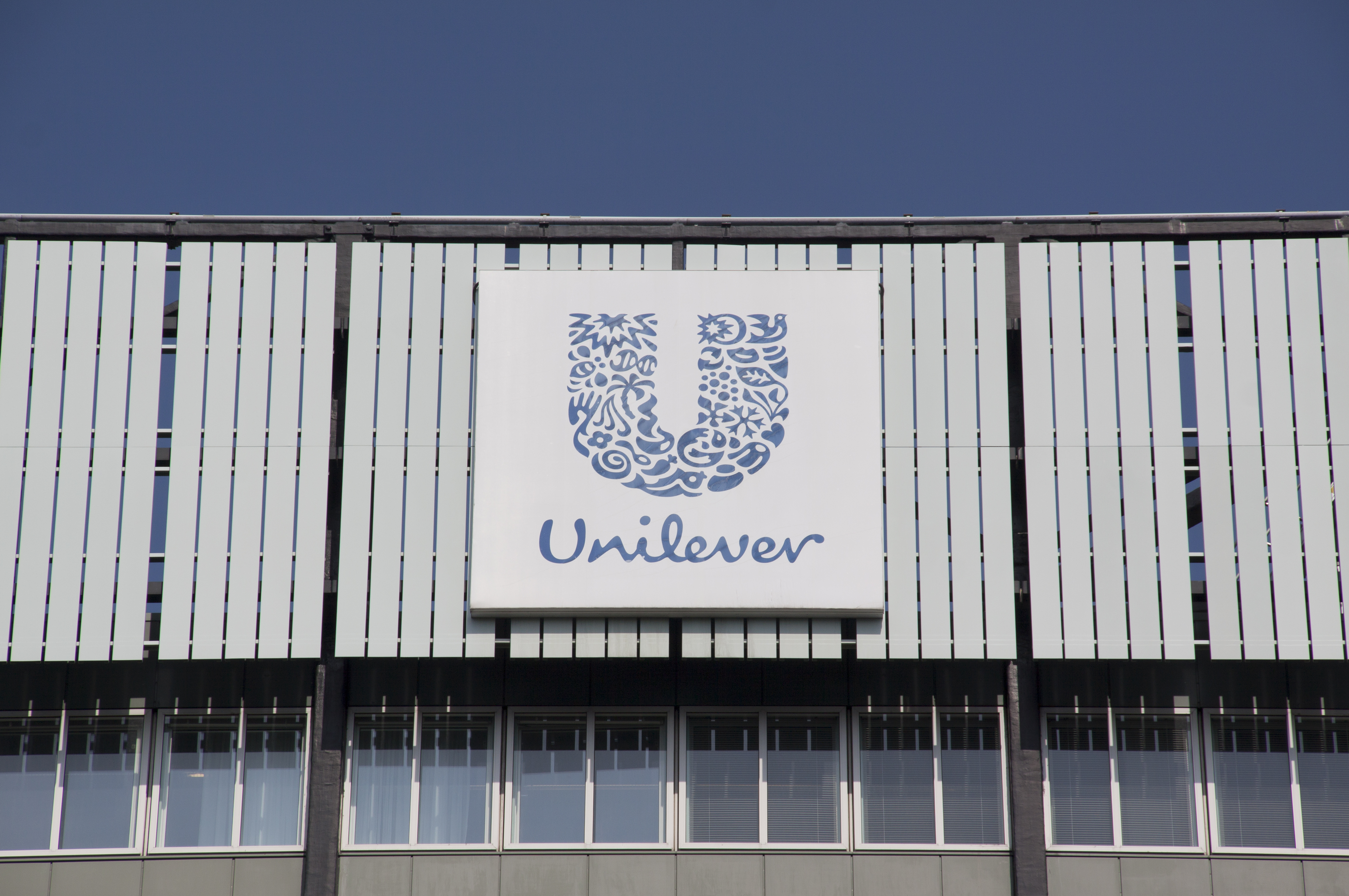 Unilever logo outside building