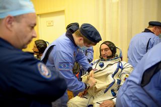 Soyuz Commander Russian Sokol Suit Prep