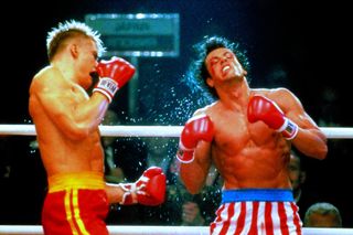 Dolph Lundgren in Rocky IV, throwing a punch