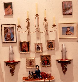 Archival image of mixed media installation