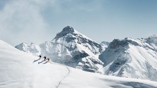 Skiers on the Austrian Alps