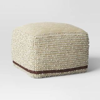 Branchville Square Pouf Cream Boucle