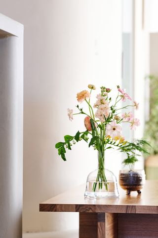 A jar of ranunculus