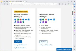 Microsoft 365 product page