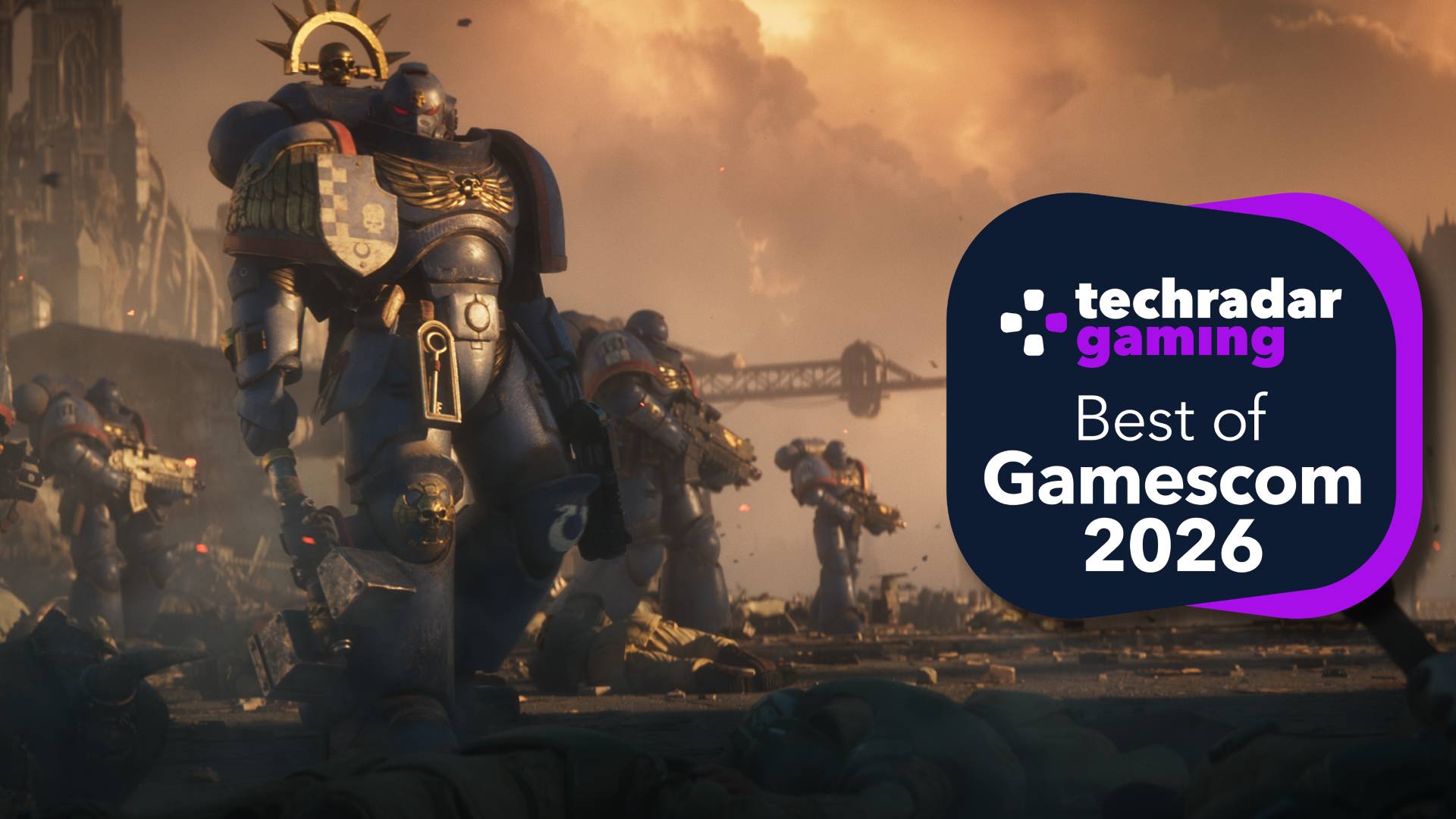 An image from Total War: Warhammer 40,000 with the TechRadar Gaming Best of Gamescom 2026 badge