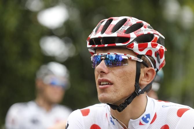 Rafal Majka (Tinkoff-Saxo) and his spotty helmet