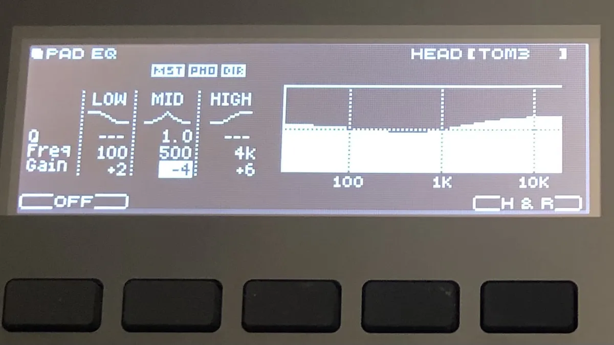 Adjusting EQ Adding effects using a drum module