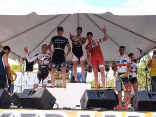 The men's podium