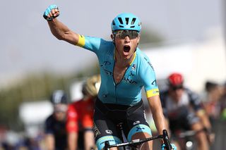 Magnus Cort (Astana) wins stage 4 of the Tour of Oman.