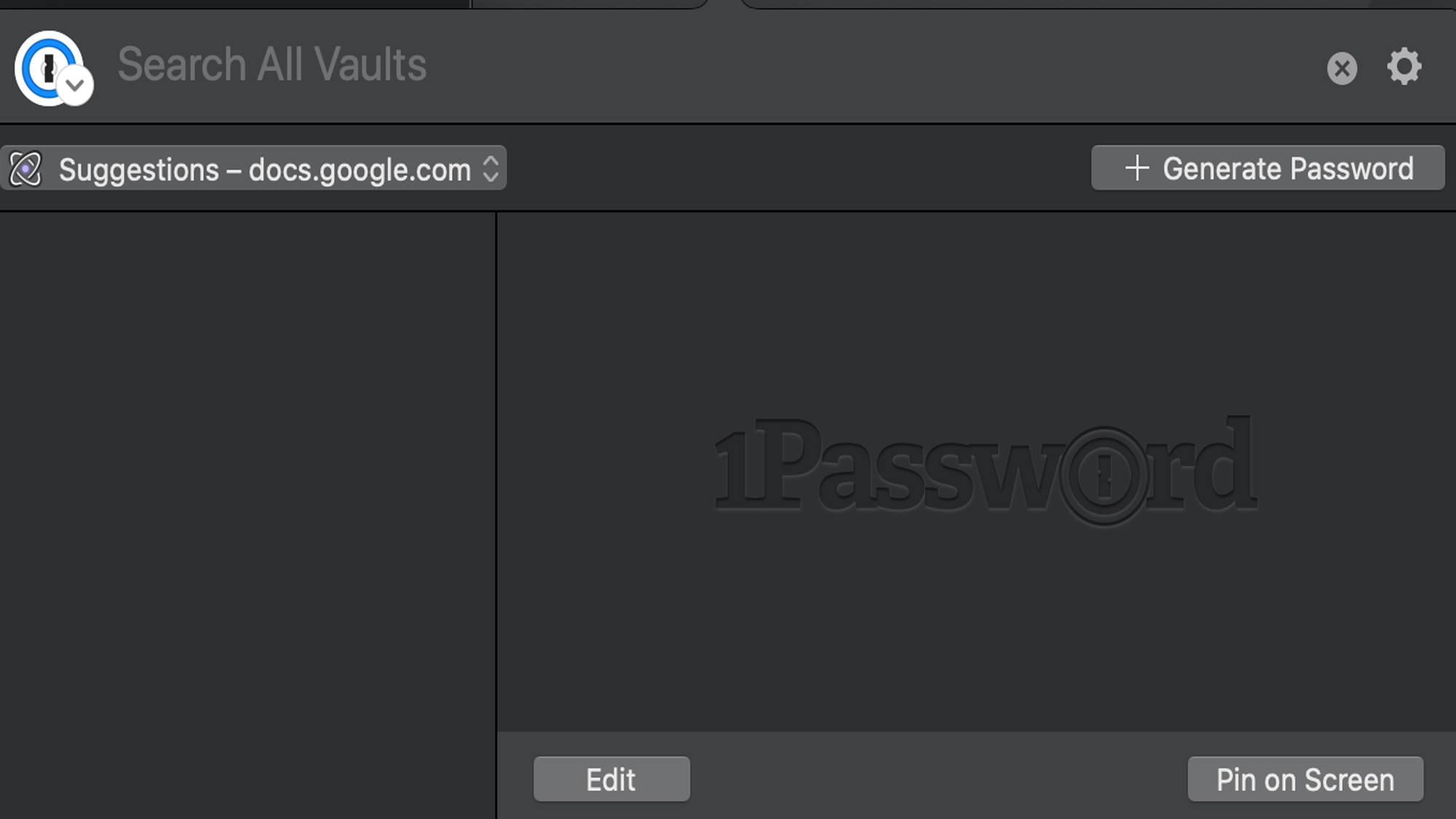 1Password password manager desktop app