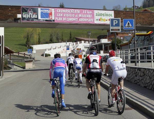 The start of the climb is already marked.