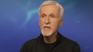 James Cameron being interviewed by Cinemablend.com