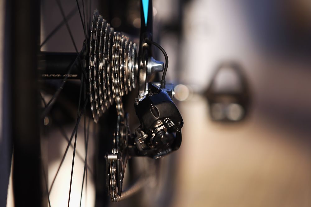 A closer look at the rear components on Kwiatkowski's bike