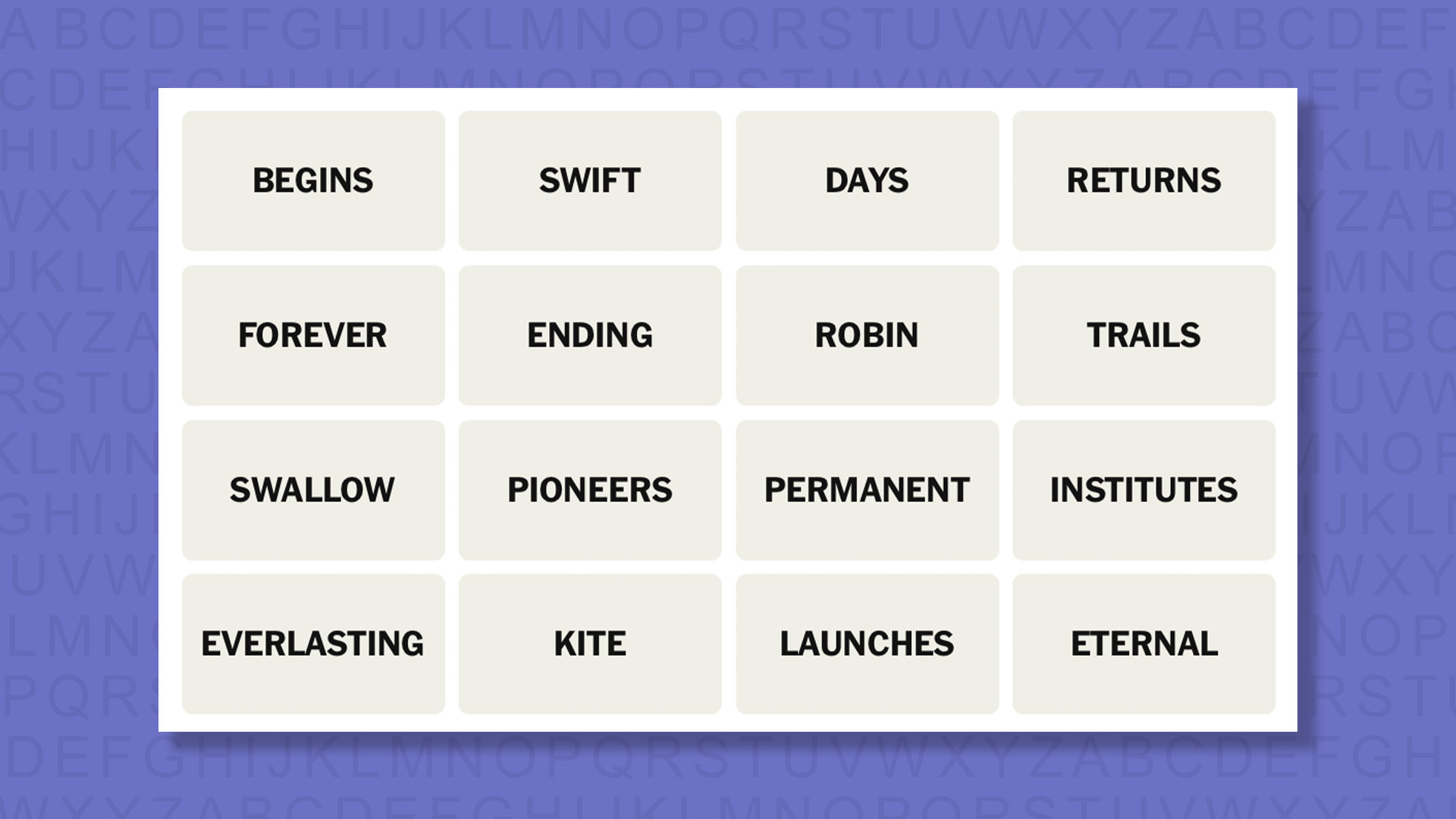 NYT Connections hints for game 854 on a purple background