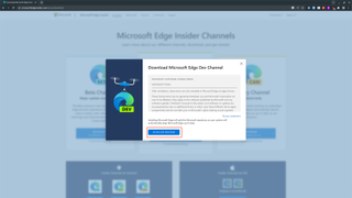 Accept and download Microsoft Edge Dev for Linux