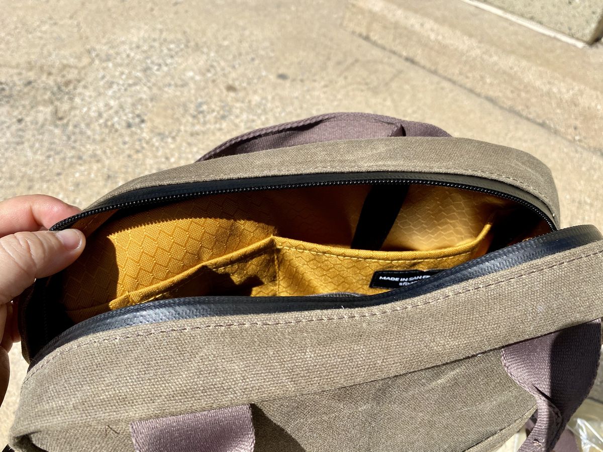 Waterfield Designs Hitch Crossbody Laptop Brief Interior Pockets