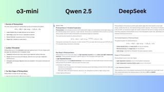 o3-mini vs Qwen 2.5 vs DeepSeek screenshot