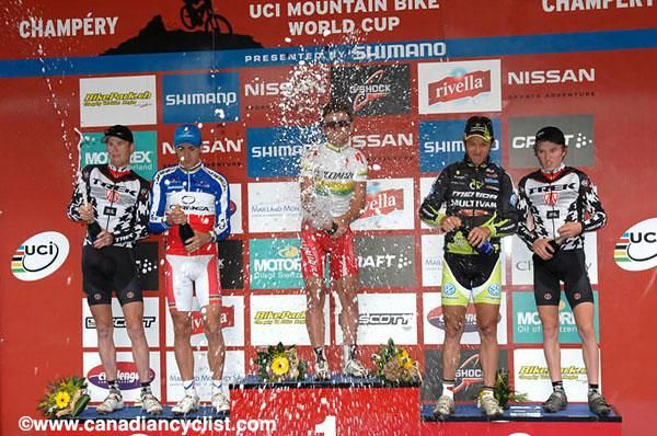 Men's podium (L-R): Lukas Fl