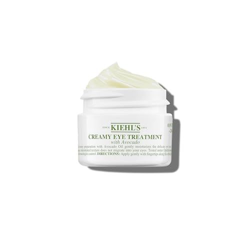 Kiehl's Avocado Eye Treatment, Nourishing and Hydrating Eye Cream, Avocado Oil and Caffeine to Energize and Invigorate Skin, Tired Eyes, 99% Naturally Derived Formula - 0.5 Fl Oz