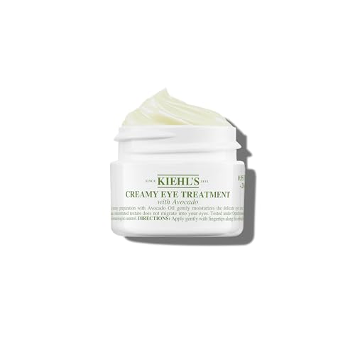 Kiehl&#039;s Avocado Eye Treatment, Nourishing and Hydrating Eye Cream, Avocado Oil and Caffeine to Energize and Invigorate Skin, Tired Eyes, 99% Naturally Derived Formula - 0.5 Fl Oz