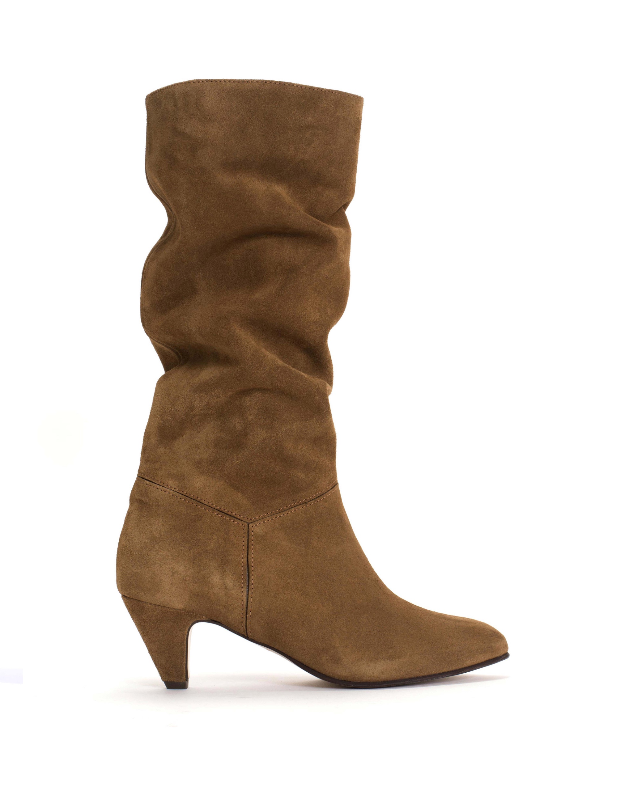 Jasmina 50 Stiletto Calf Suede &amp;amp; Sleek Leather Cinnamon &amp;amp; Dark Taupe
