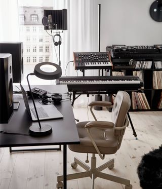 IKEA Obegränsad furniture collection in home studio, designed with Swedish House Mafia