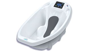 Image of a white bath tub with a digital temp display