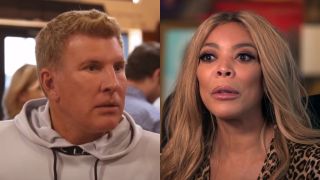 Todd Chrisley appears on Chrisley Knows Best, while Wendy Williams speaks during an interview on CBS