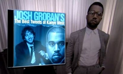 In a satirical commercial for a mock album, singer Josh Groban somberly delivers some of Kanye's tweets, including "fur pillows are hard to actually sleep on."