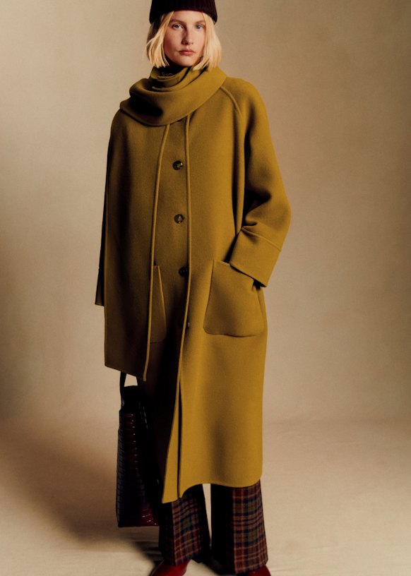 Kais Coat - Mustard - Virgin Wool - S&amp;eacute;zane