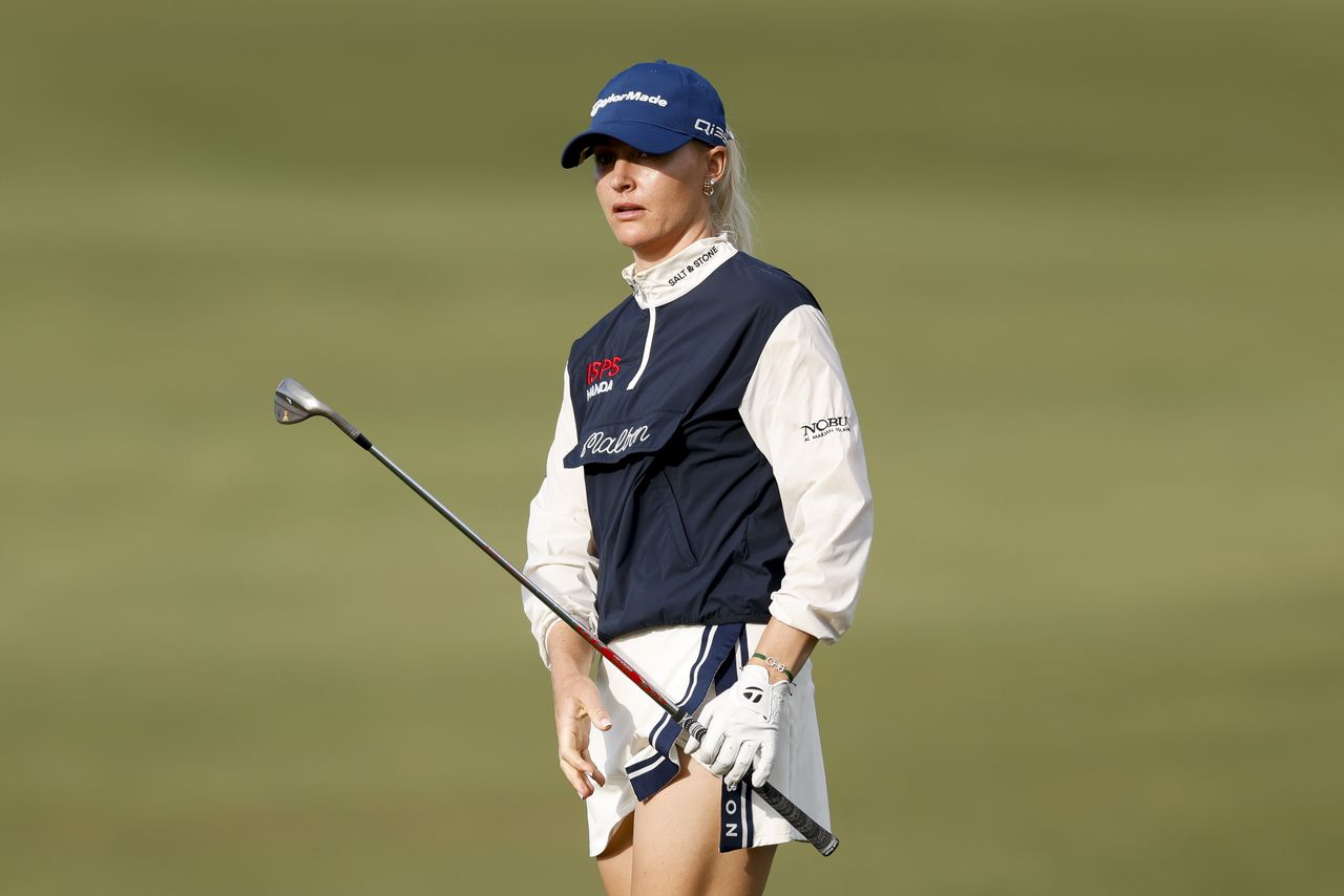 Charley Hull hits a wedge