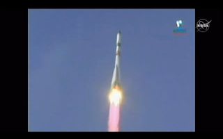 A Russian Soyuz rocket launches a robotic Progress cargo spacecraft toward the International Space Station from Baikonur Cosmodrome in Kazakhstan on Dec. 6, 2019.
