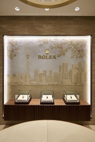 Rolex boutique in Toronto interior detail