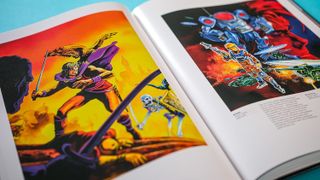 The Art of the Box book open pages showing artwork