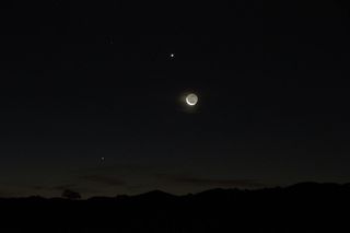 Moon and Venus Near the San Francisco Bay Area