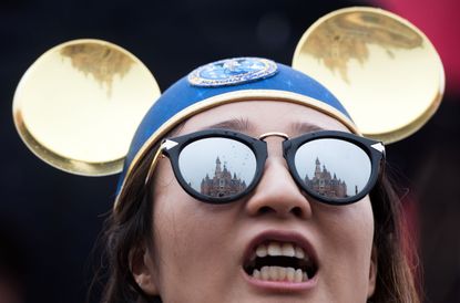 An onlooker gawks at the new Shanghai Disney Resort 