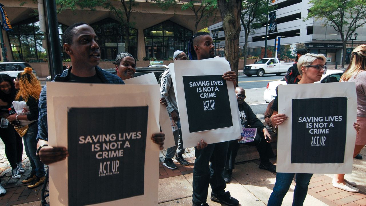 Protestors in Philadelphia