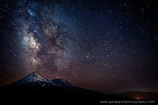 Milky Way over Mount Shasta