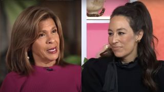 Hoda Kotb and Joanna Gaines during separate Today interviews