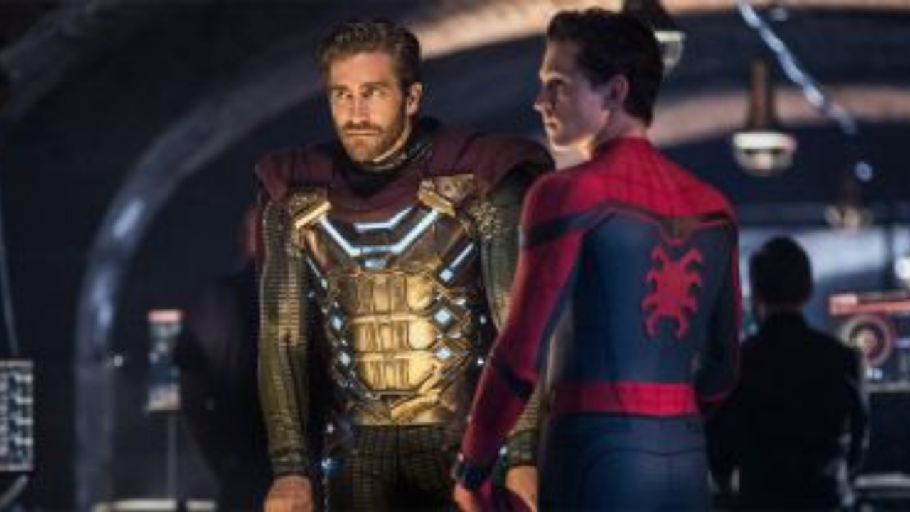Tom Holland and Jake Gyllenhaal in Spider-man: Far From Home