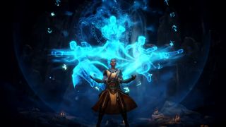 Diablo Immortal leveling - a monk using one of their abilities